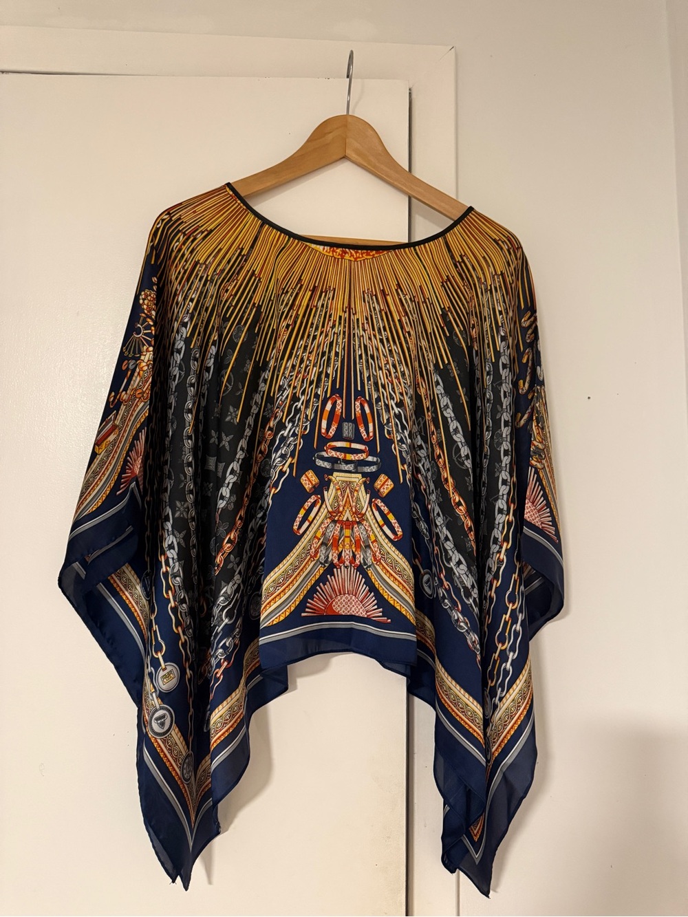 Lightweight silk like poncho